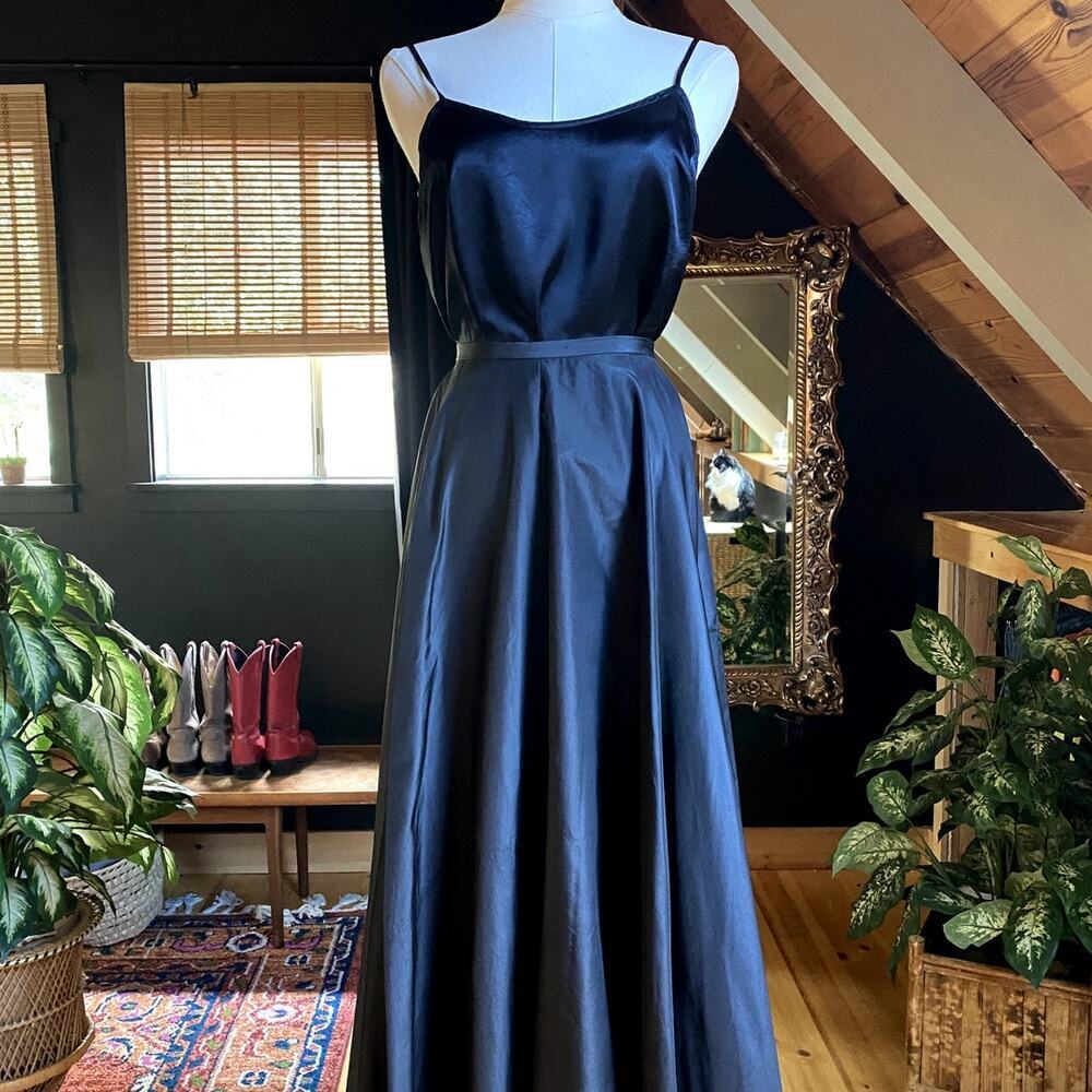 Vintage Skirt Silk Black